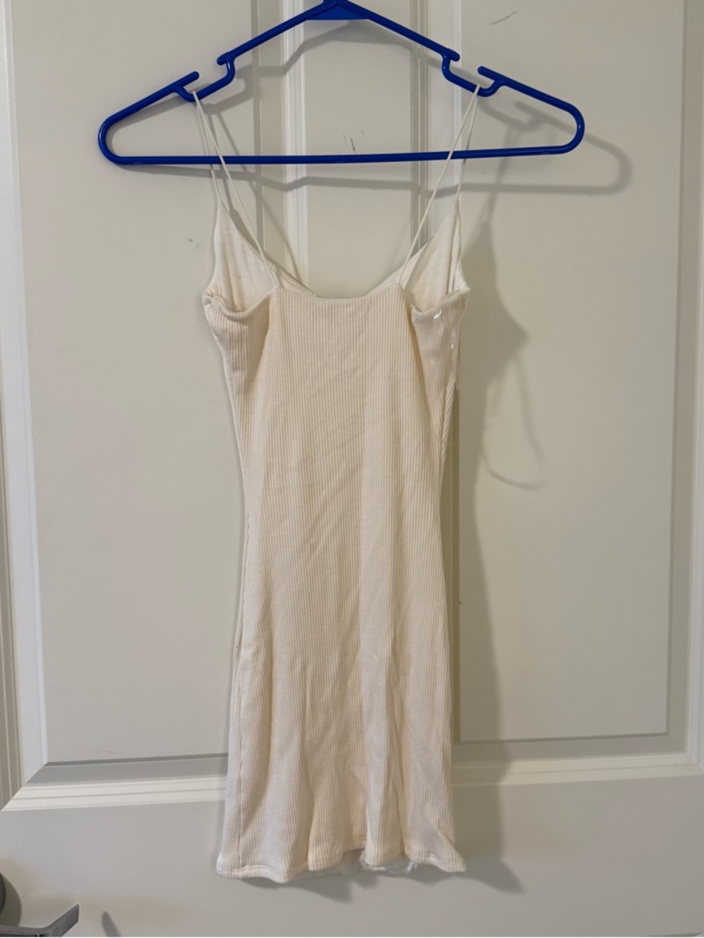 Cream Ribbed Dress - Picture 5 of 6